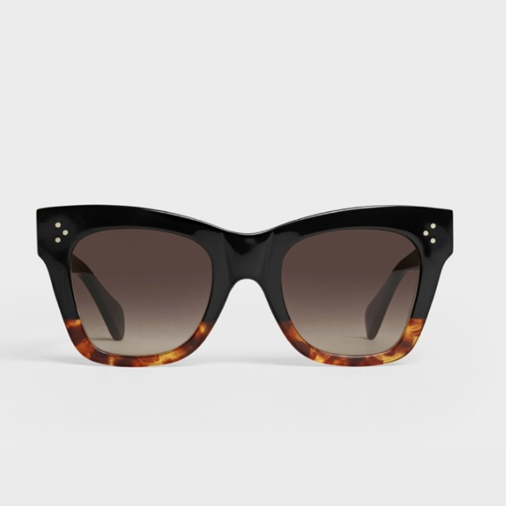 Celine Cat Eye Sunglasses in Acetate Black/Havana